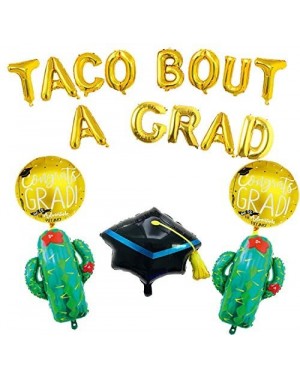 Balloons 16" Taco Bout A Grad Foil Balloons- Cactus Letter Balloons- Graduation Celebration Banner for Fiesta Graduation- Tac...