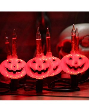 Indoor String Lights 7 Count Halloween Pumpkin Bubble Lights - 6.6ft Vintage Orange Halloween String Light for Indoor Decor -...