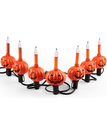 Indoor String Lights 7 Count Halloween Pumpkin Bubble Lights - 6.6ft Vintage Orange Halloween String Light for Indoor Decor -...