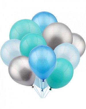 Balloons Balloon Garland Arch Kit - 5" 10" 12" Blue- Sky Blue-Tiffany- Metallic Silver Balloons with Glue Dots- Garland Decor...