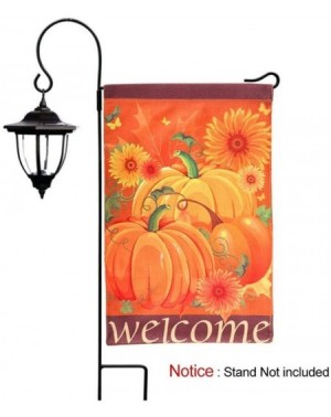 Banners & Garlands Halloween Banner Pumpkin Flag Double Sided Outdoor Yard Welcome Flag Halloween Decoration - CJ19EGH4CZL $7.80