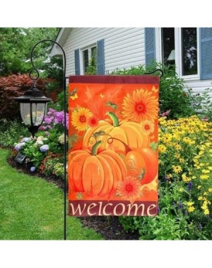 Banners & Garlands Halloween Banner Pumpkin Flag Double Sided Outdoor Yard Welcome Flag Halloween Decoration - CJ19EGH4CZL $7.80