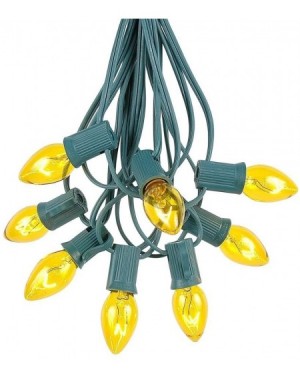 Indoor String Lights C7 Yellow Christmas Lights Set - Indoor/Outdoor Christmas Light String - Christmas Tree Lights - Hanging...