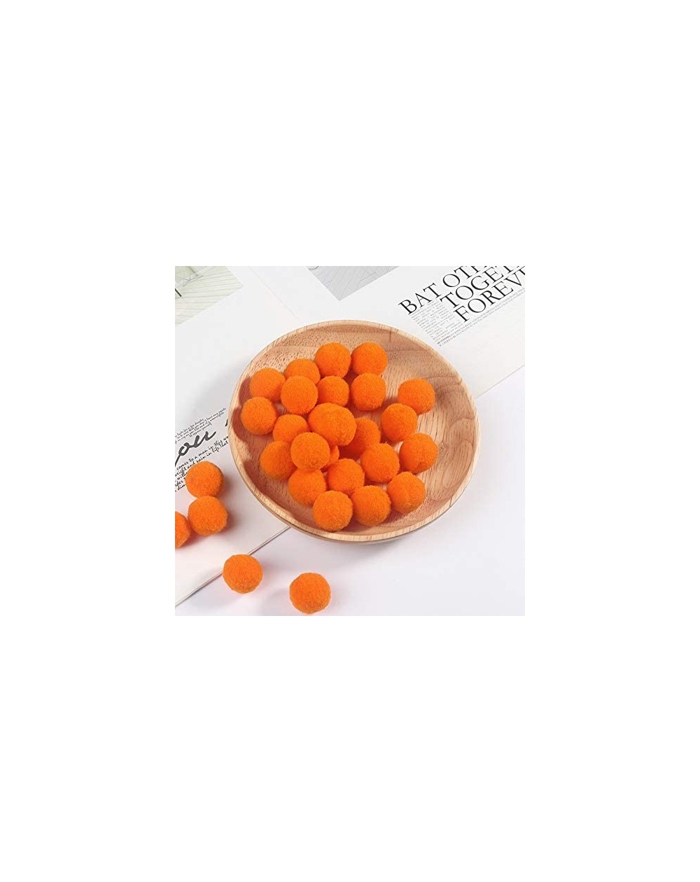 Tissue Pom Poms Premium 400 PCS 15mm Light Orange Color Pom Poms- Craft Pom Pom Balls- Colorful Pompoms for DIY Creative Craf...