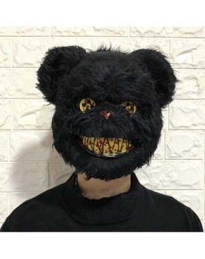 Party Favors Bloody Bear Mask Halloween Cosplay Costume Prop Dress-up Accessory for Masquerade Party Performance - Black - C6...