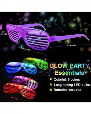 Party Favors 50 Pack LED Glasses Light Up Party Glasses Glow in The Dark Party Supplies Shutter Shades Rave Neon Flashing Gla...