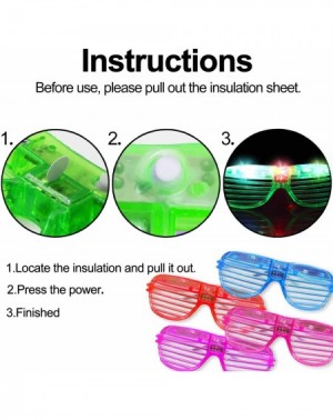 Party Favors 50 Pack LED Glasses Light Up Party Glasses Glow in The Dark Party Supplies Shutter Shades Rave Neon Flashing Gla...