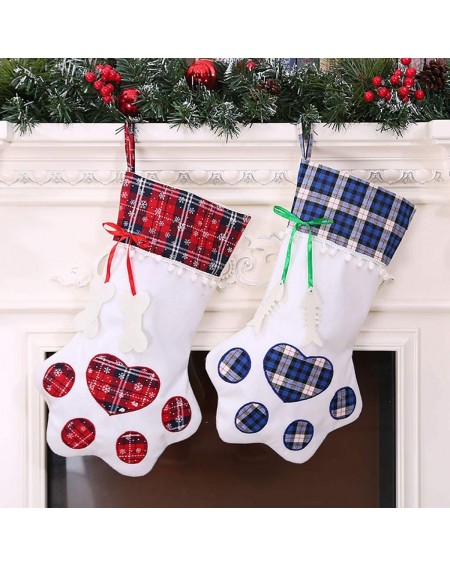 Stockings & Holders Large Cat Claw Shape Christmas Stockings Christmas Hanging Bags-Xmas Tree Decorations Candy Bag Christmas...