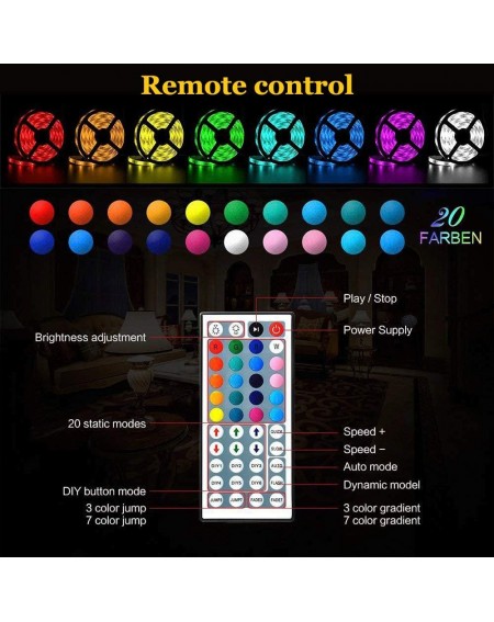 Rope Lights LED Strip Lights 32.8ft Tape Lights - SMD 5050 Color Changing Waterproof 300 LEDs Strips Lights Kit-RGB Flexible ...