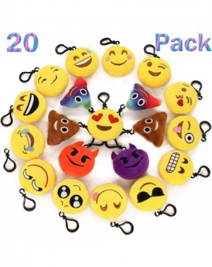 Party Favors Pack of 20 5cm/2" Emoji Poop Plush Keychain Birthday Party Favors Supplies Mini Pillows Set- Emoticon Backpack C...