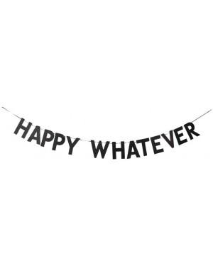 Banners & Garlands Party Decorations - Happy Whatever Black Glitter Banner for Wedding - Birthday - Divorce - Wedding Anniver...