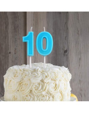 Cake Decorating Supplies Birthday Candles Number 8 Cute Blue Happy Birthday Candle Cake Topper for Party Decoration - Blue Nu...