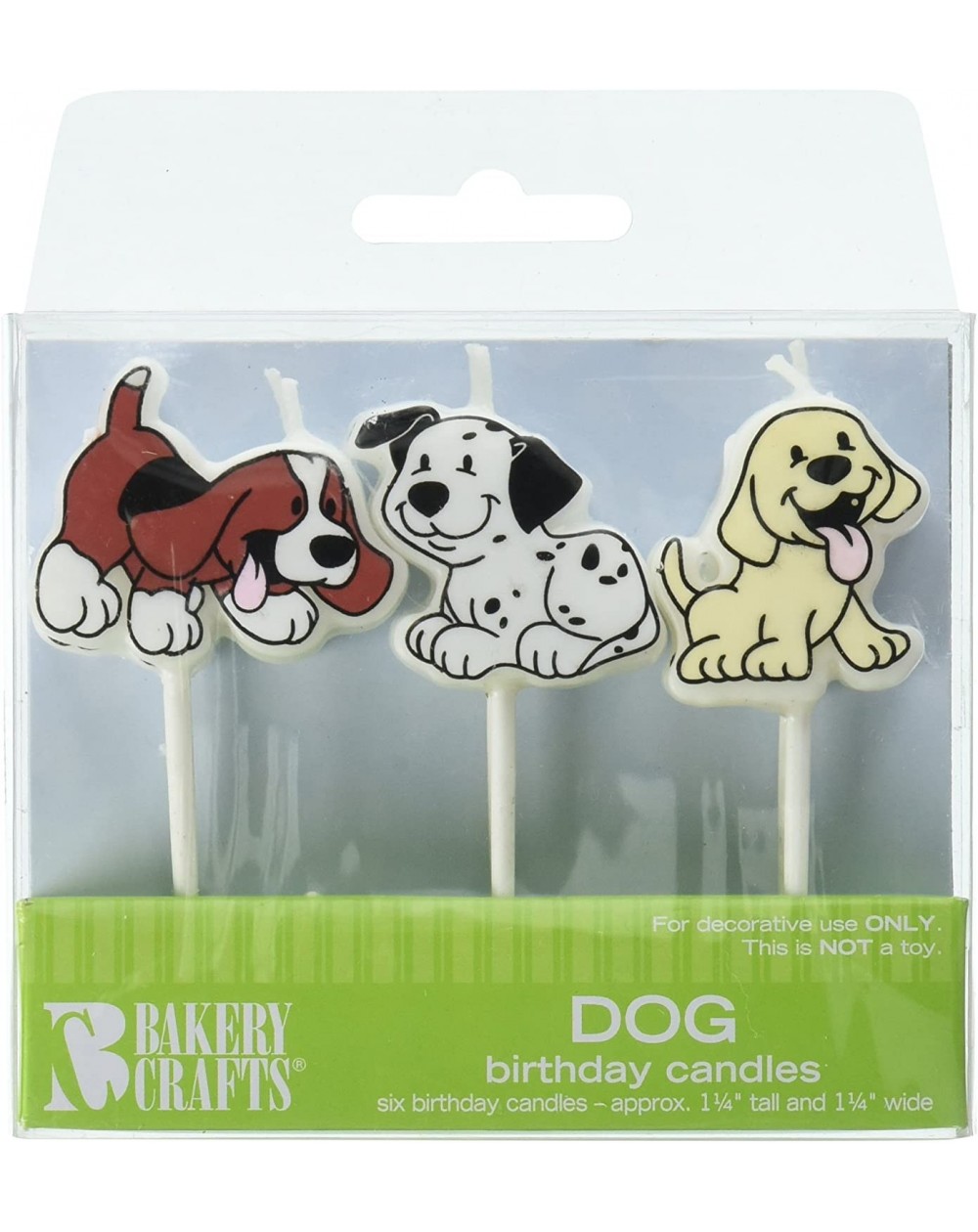 Birthday Candles Dog Birthday Candles-6-Piece- 1 1/4" tall and 1 1/4" wide. - CM11CUXGA5Z $9.82