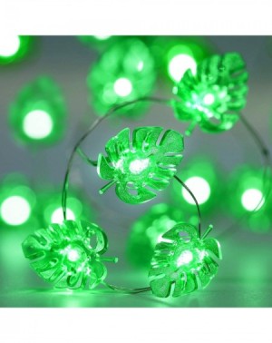 Indoor String Lights Green String Lights-10ft 40 LEDs Green Palm Leaves Fairy Light- Battery Powered with 12 Modes- Remote an...