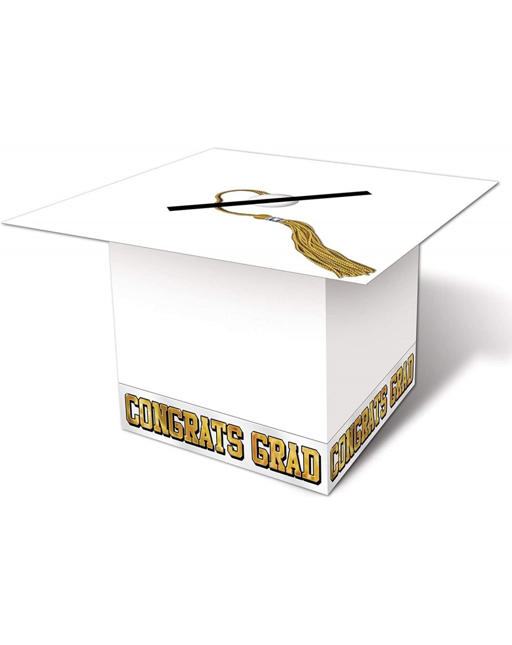 Favors Grad Cap Card Box (white) Party Accessory (1 count) (1/Pkg) - White - CS115RHU7QZ $10.10