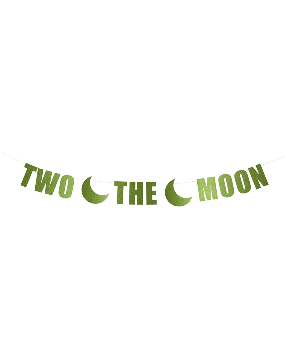 Banners & Garlands Two The Moon Banner - 2nd Birthday Celebration Decorations - 2 The Moon Party Banner Decor - Second Birthd...