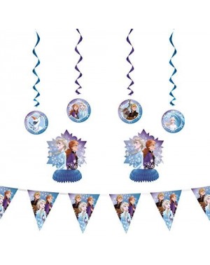 Party Packs Frozen 2 Party Supplies and Decoration Kit - with Frozen Plates- Decor Kit- Banner- Balloons- Napkins- Table Cove...