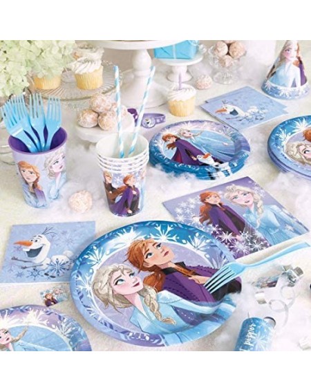 Party Packs Frozen 2 Party Supplies and Decoration Kit - with Frozen Plates- Decor Kit- Banner- Balloons- Napkins- Table Cove...