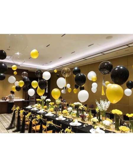 Balloons Balloon Garland Arch Kit- 110Pcs Black and Gold Birthday Party Balloons- Gold Confetti- Metallic Gold and White Ball...