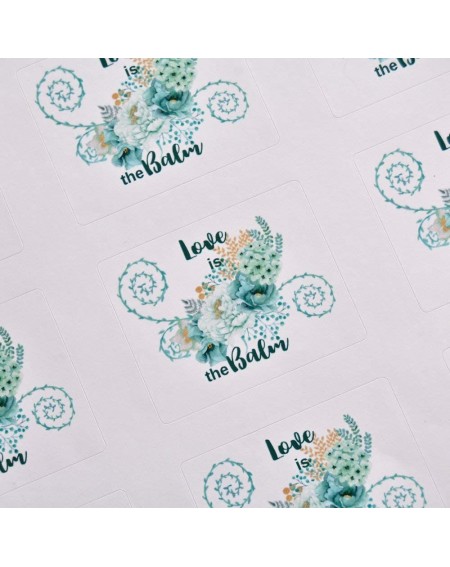 Favors Mint Teal Floral Lip Balm Labels- Teal Rustic Chapstick Labels- Lip Balm Favor Labels - CD180D8S0OS $9.38