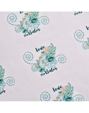 Favors Mint Teal Floral Lip Balm Labels- Teal Rustic Chapstick Labels- Lip Balm Favor Labels - CD180D8S0OS $9.38