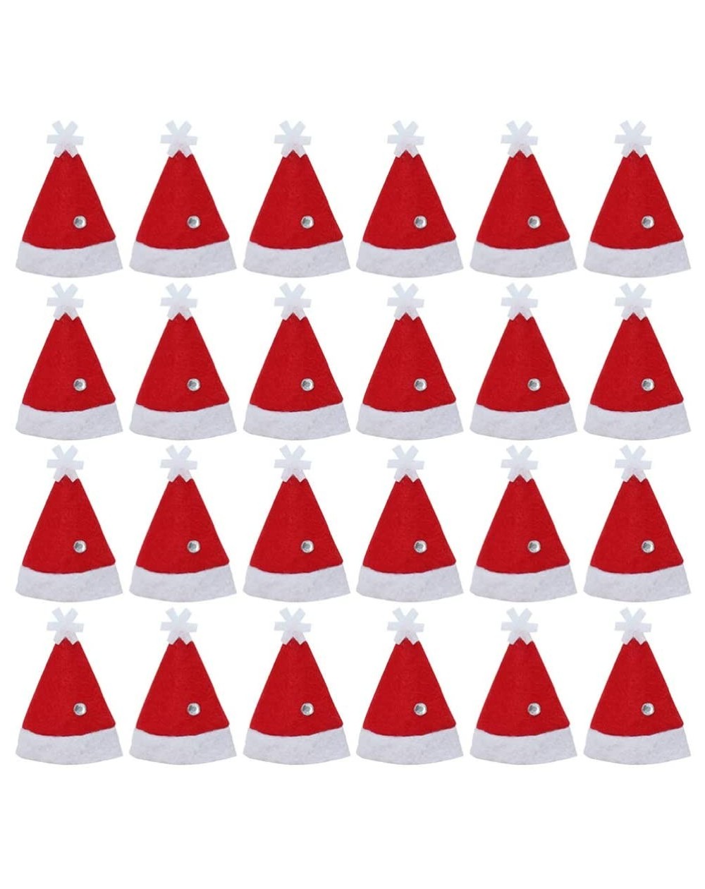 Party Packs 24Pcs Mini Christmas Santa Hats Lollipop Candy Holder Christmas Wine Bottle Cap Cover for Christmas Holiday Party...