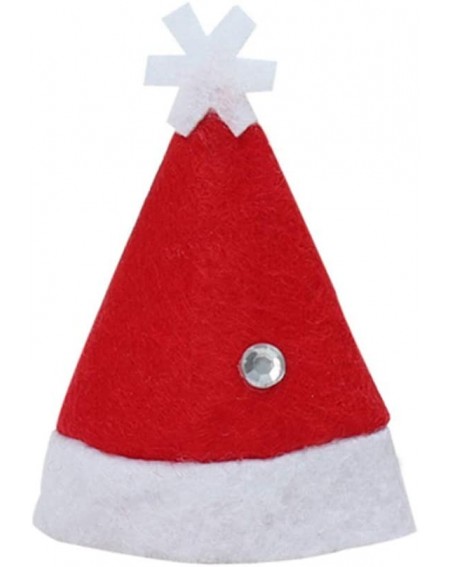 Party Packs 24Pcs Mini Christmas Santa Hats Lollipop Candy Holder Christmas Wine Bottle Cap Cover for Christmas Holiday Party...