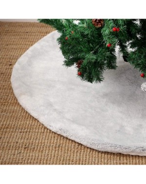 Tree Skirts Christmas Extra-Fluffy Tree Skirt- Chateau Grey- 56" x 56 - Chateau Grey - CO192UO6EXQ $26.67