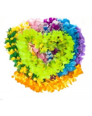 Party Favors 50 Counts Hawaiian Leis Party Favors Tropical Hawaiian Necklace Silk Flower leis for Luau Beach Birthday Party D...