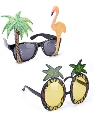 Party Packs 2Pack Funny Party Glasses Pineapple Flamingo Coconut Tree Shape Party Glasses Hawaiian Tropical Theme Sunglasses ...