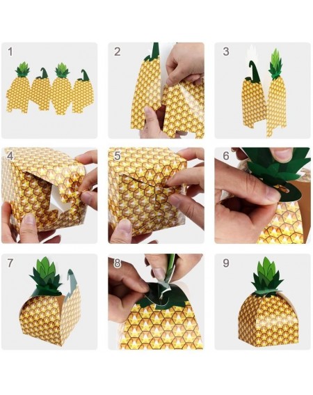 Favors 36pcs Pineapple Favors Boxes 3D Large Pineapple Gifts Boxes for Hawaiian Luau Party and Tropical Party- Pineapple Part...