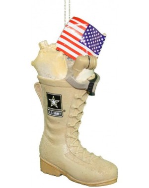 Ornaments U.S. Army Boot with U.S.A Flag and Icons Christmas Ornament - Original - CP12IO7J0XZ $10.62