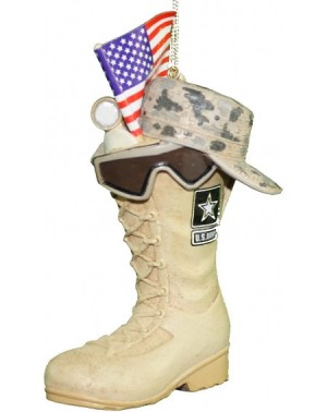 Ornaments U.S. Army Boot with U.S.A Flag and Icons Christmas Ornament - Original - CP12IO7J0XZ $10.62