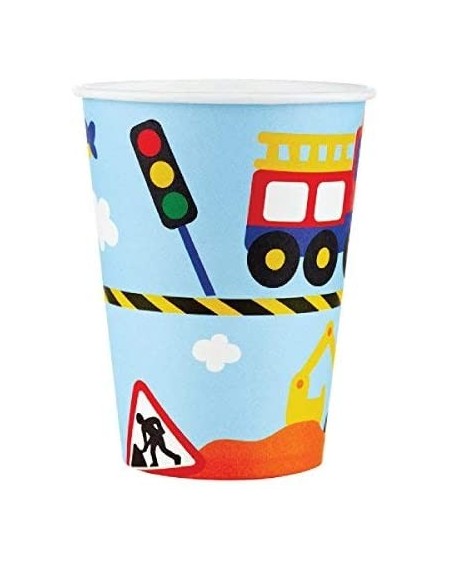 Party Packs Transportation Party Supplies Set for 12 - Includes 36 pcs Total 12 Cups- 12 Plates- 12 Napkins - CI186TX3SIL $11.54