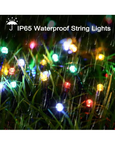 Outdoor String Lights Battery Christmas Lights- 66ft 200 LED Battery Operated String Lights Waterproof 8 Modes & Auto Timer f...