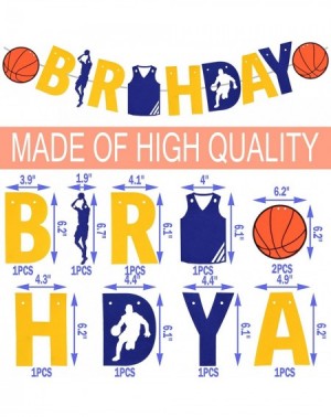 Banners Basketball Theme Happy Birthday Banners - Cute Happy Birthday Basketball Banners for boys - Basketball Theme Party De...