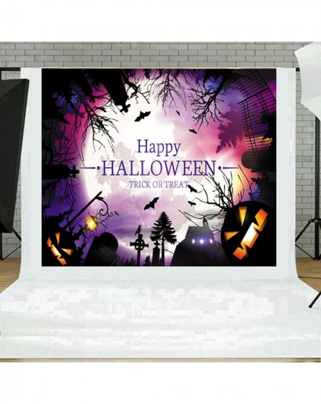 Photobooth Props Halloween Party Backdrops Decorations Photo Booth Supplies- Happy Halloween Parties Photoshoot Background- W...