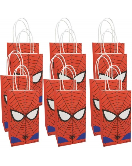 Party Packs Spiderman Goodie Gift Bags Made of Paper for Kids Boys Superhero Themed Birthday Party Set of 12 - C418A5MI6MH $1...