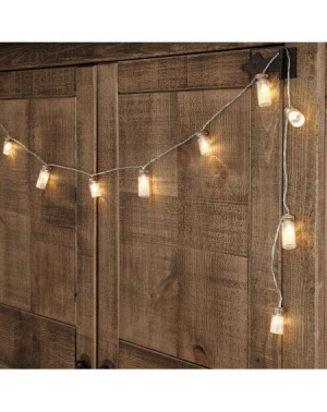 Indoor String Lights LED String Light- Vintage Glass Jar LED String Lights Mason Jar Fairy Lights- Battery Operated- 7.2ft - ...