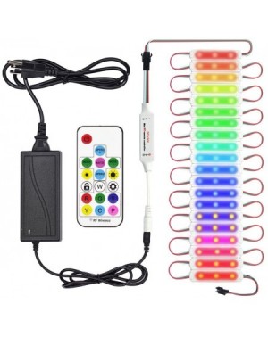 Indoor String Lights Dream Color LED Module Kit Waterproof IP67 DC12V 5050 LED Pixel String 20 pcs with 24 Keys Remote + IR C...