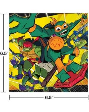 Party Packs Rise of The Teenage Mutant Ninja Turtles Birthday Party Pack - Includes 7" Paper Plates & Beverage Napkins Plus 2...