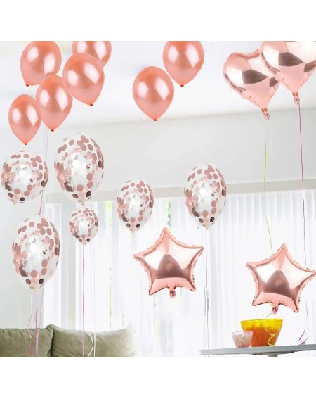 Balloons Sweet 45th Birthday Decorations Party Supplies-Rose Gold Number 45 Balloons-45th Foil Mylar Balloons Latex Balloon D...