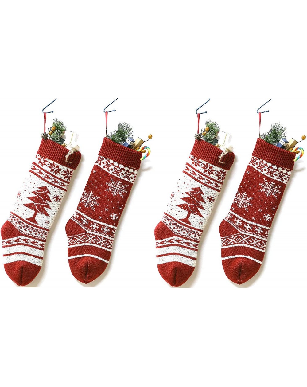 Stockings & Holders Christmas Stockings 18" Pack of 4 - Multicolor - CF182KI6TZI $21.55