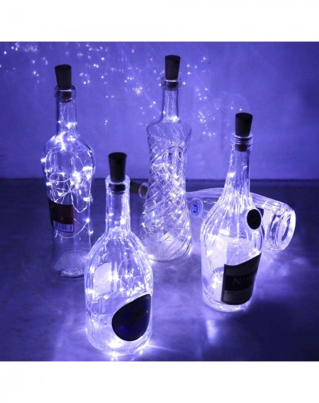 Indoor String Lights Wine Bottle Lights with Cork 15LED 10 Pack Bottle Lights Battery Powered Wine Cork Lights String Lights ...