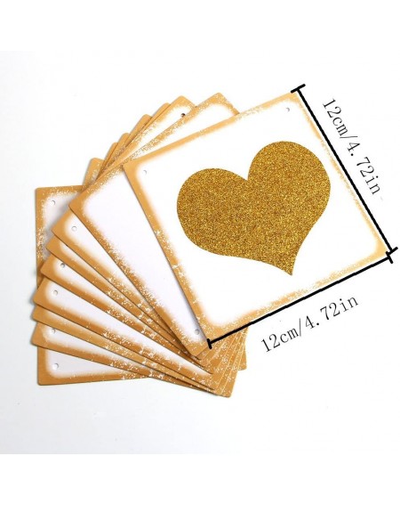 Banners & Garlands Happy 20th Birthday Banner - Gold Glitter Heart for 20 Years Birthday Party Decoration Bunting White - H-2...