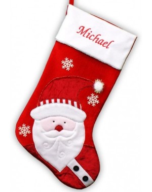 Stockings & Holders Santa Personalized Christmas Stocking- 24" Long- Velvet- Embroidered - C3128LVGTSD $29.27