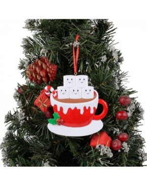 Ornaments 2020 Christmas Ornament Personalized Family of 5 Marshmallow Mug Holiday Decoration - Family of 5 - CZ18YYTTTA9 $11.73