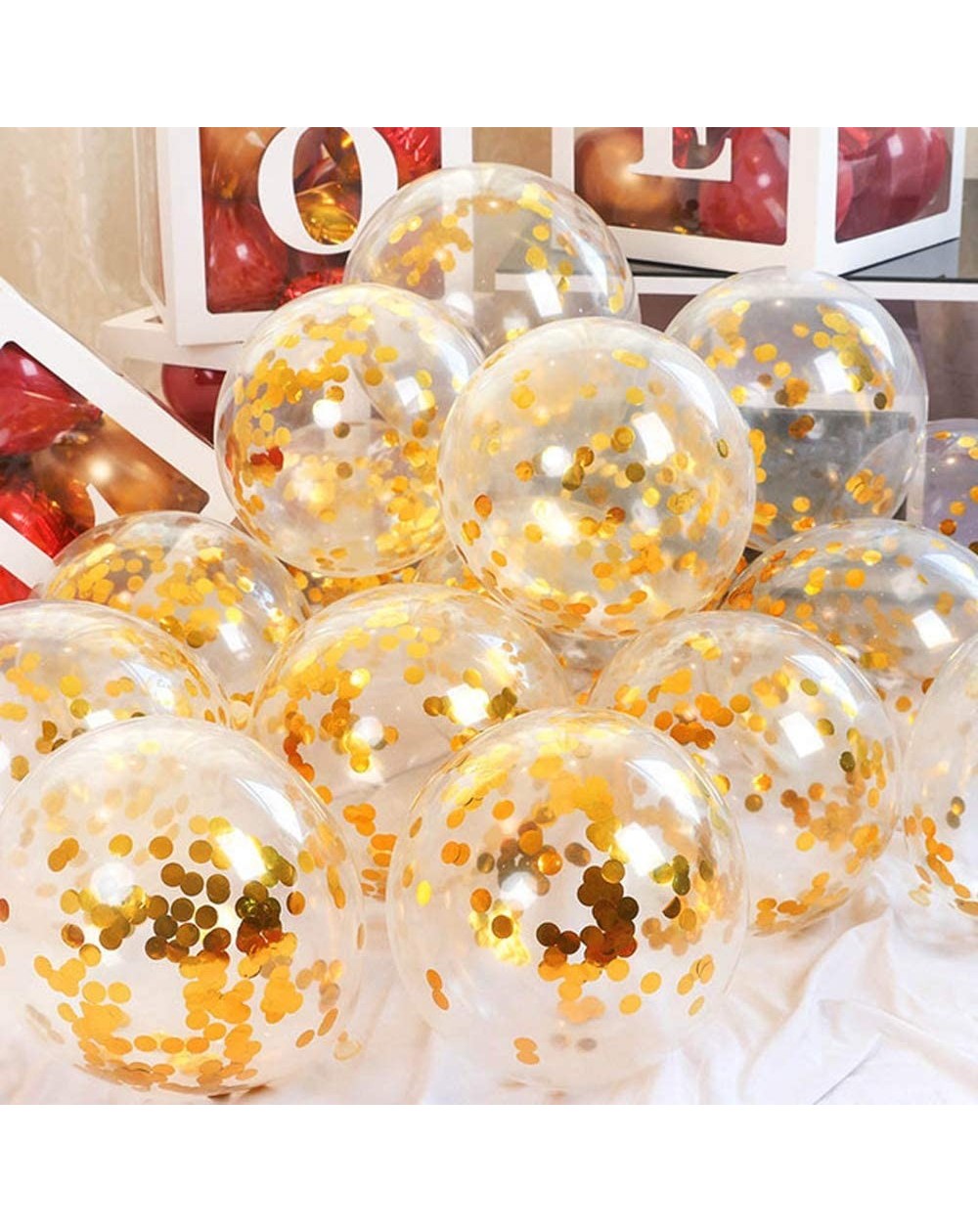 Balloons Party Balloons 12inch 50 Pcs Latex Confetti Balloons Birthday Balloons Party Decoration Wedding Baby Shower Christma...