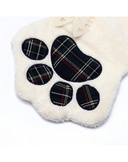 Stockings & Holders 2 Pieces Christmas Stockings Pet Paw Pattern Stockings Fireplace Hanging Stockings Pet Christmas Decorati...