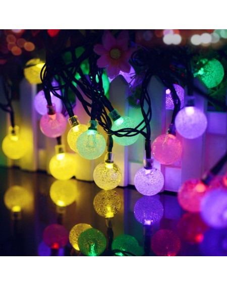 Outdoor String Lights Globe Solar String Lights- 30 LED 20ft Outdoor Fairy Bubble Crystal Ball String Lights Christmas Decora...